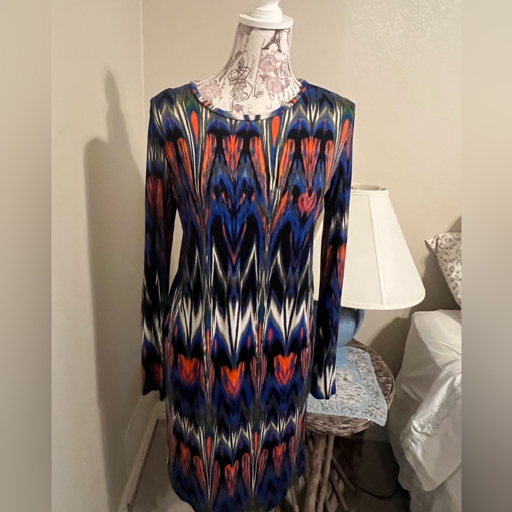 Missoni Blue and Orange Long Sleeve Dress